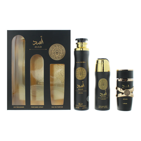Buy Lattafa Asad Men 3s Gift Set (100ml+ 200mldeo+ 300ml A/F) in Pakistan