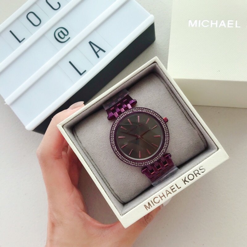 Buy Michael Kors Darci Gunmetal Dial Pink Stainless Steel Strap Ladies Watch - Mk3554 in Pakistan