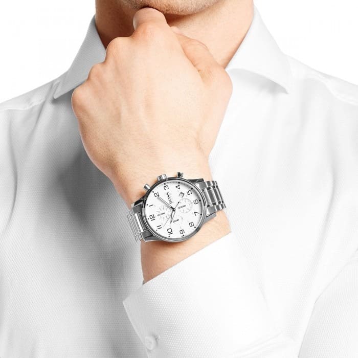 Buy Hugo Boss Mens Quartz Stainless Steel White Dial 44mm Watch - 1513182 in Pakistan