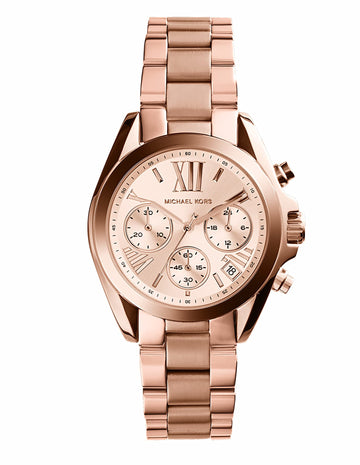 Buy Michael Kors Runway Rose Gold Stainless Steel Rose Gold Dial Chronograph Quartz Watch For Ladies - Mk5778 in Pakistan
