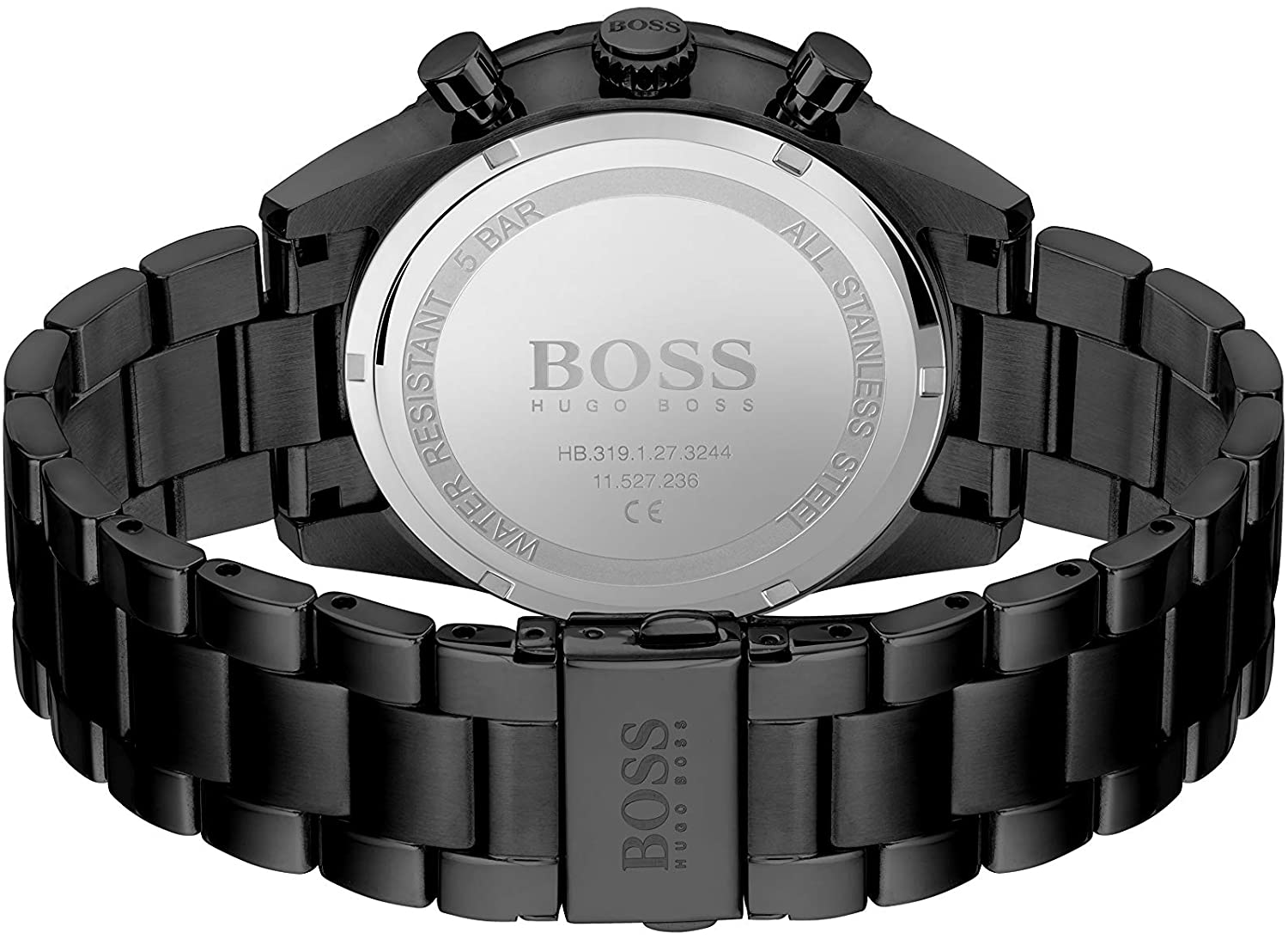 Buy Hugo Boss Mens Quartz Black Stainless Steel Black Dial 46mm Watch - 1513885 in Pakistan