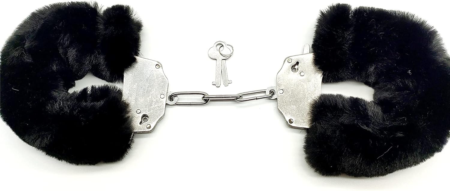 Buy Furry Handcuffs with Keys - Black in Pakistan