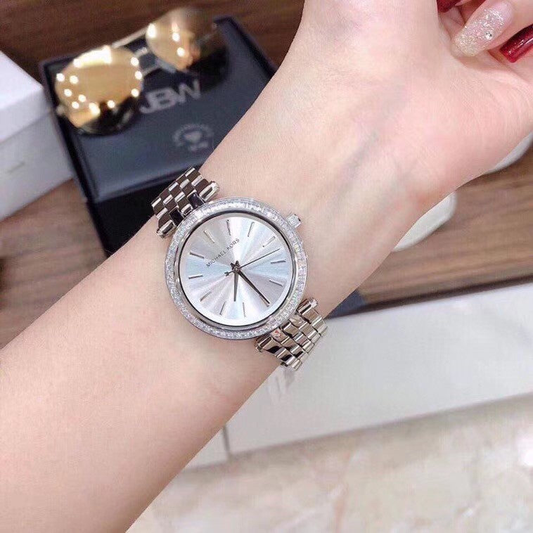 Buy Michael Kors Womens Quartz Silver Dial Silver Stainless Steel 33mm Watch - Mk3364 in Pakistan