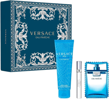 Buy Versace Man Eau Fraiche Edt 100 Ml + Shower Gel 150 Ml + Edt 10Ml Travel Spray in Pakistan
