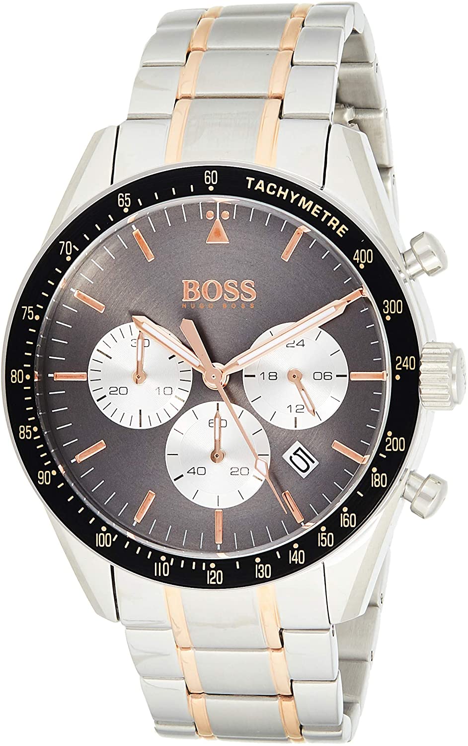 Buy Hugo Boss Mens Chronograph Quartz Stainless Steel Grey Dial 44mm Watch - 1513634 in Pakistan