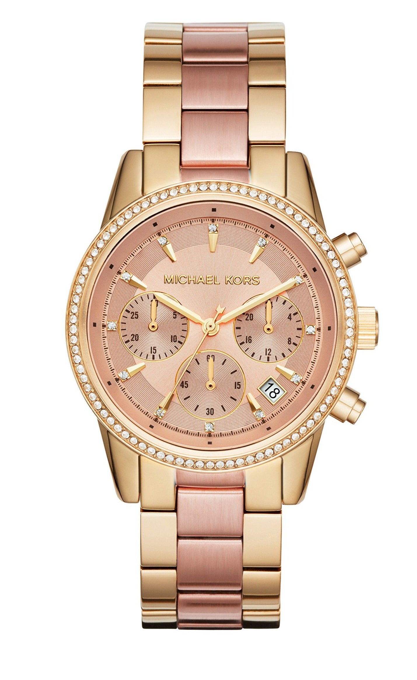 Buy Michael Kors Ritz Chronograph Gold Dial Two-tone Stainless Steel Womens Watch - Mk6475 in Pakistan