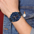 Buy Tommy Hilfiger Parker Blue Dial Blue Leather Strap Watch for Men - 1791839 in Pakistan