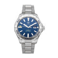 Buy Tag Heuer Aquaracer Blue Dial Silver Steel Strap Watch for Men - WAY2012.BA0927 in Pakistan