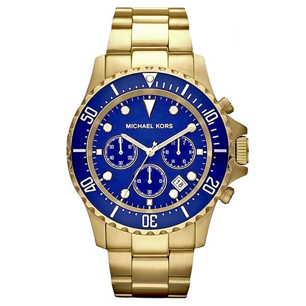 Buy Michael Kors Mens Gold Stainless Steel Blue Dial 45mm Watch - Mk8267 in Pakistan