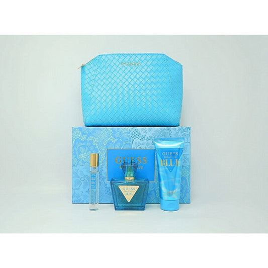 Buy Guess Seductive Blue Women 4s Set(Edt 75ml+Edt 15ml+B/L 100ml+Pouch) in Pakistan