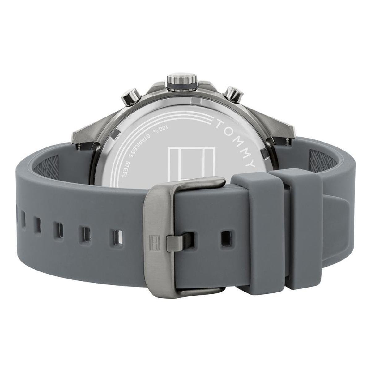 Buy Tommy Hilfiger Max White Dial Grey Rubber Strap Watch for Men - 1791972 in Pakistan