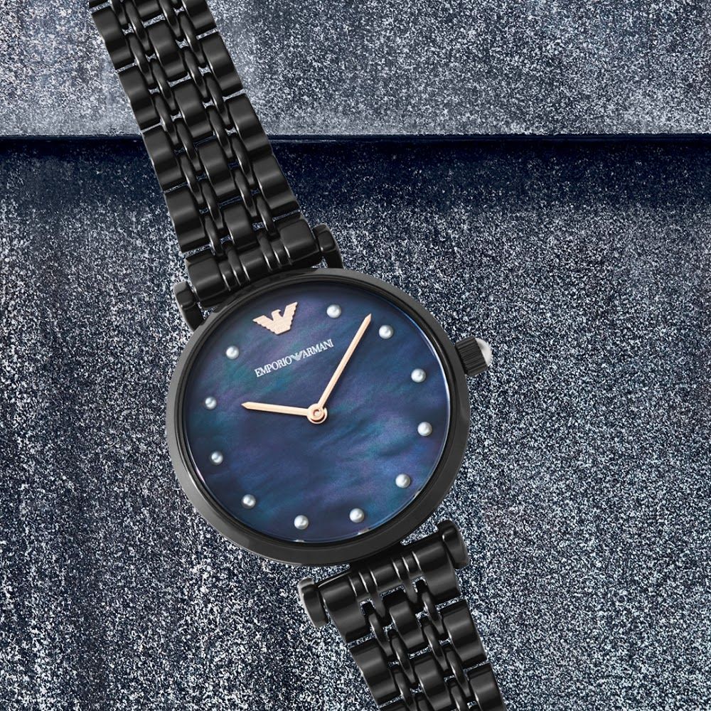 Buy Emporio Armani Women's Analog Stainless Steel Black Dial 32mm Watch AR11268 in Pakistan