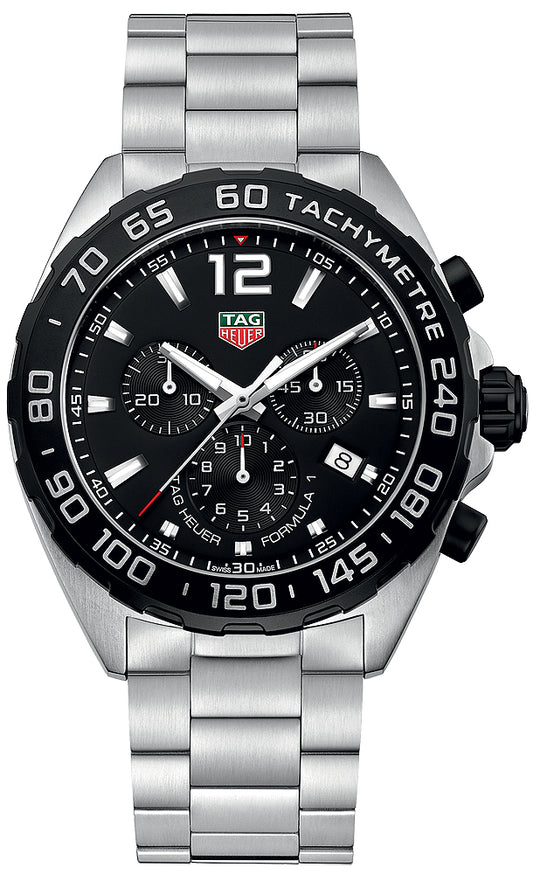 Buy Tag Heuer Formula 1 Black Dial Silver Steel Strap Watch for Men - CAZ1010.BA0842 in Pakistan