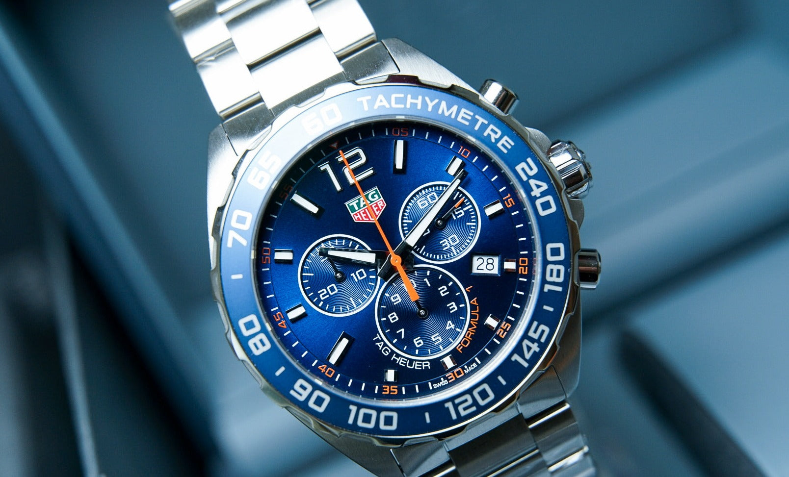Buy Tag Heuer Formula 1 Chronograph Blue Dial Silver Steel Strap Watch for Men - CAZ1014.BA0842 in Pakistan