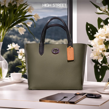 Buy Coach Willow Shoulder Bag Medium - Army Green in Pakistan