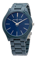 Buy Michael Kors Slim Runway Navy Blue Dial Blue Stainless Steel Strap Unisex Watch - Mk4503 in Pakistan