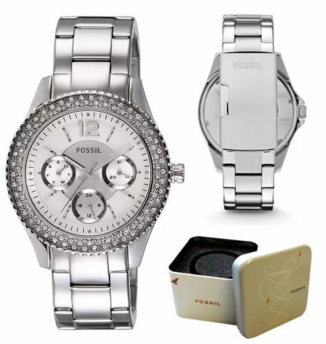 Buy Fossil Women's Quartz Silver Stainless Steel Silver Dial 38mm Watch ES3588 in Pakistan