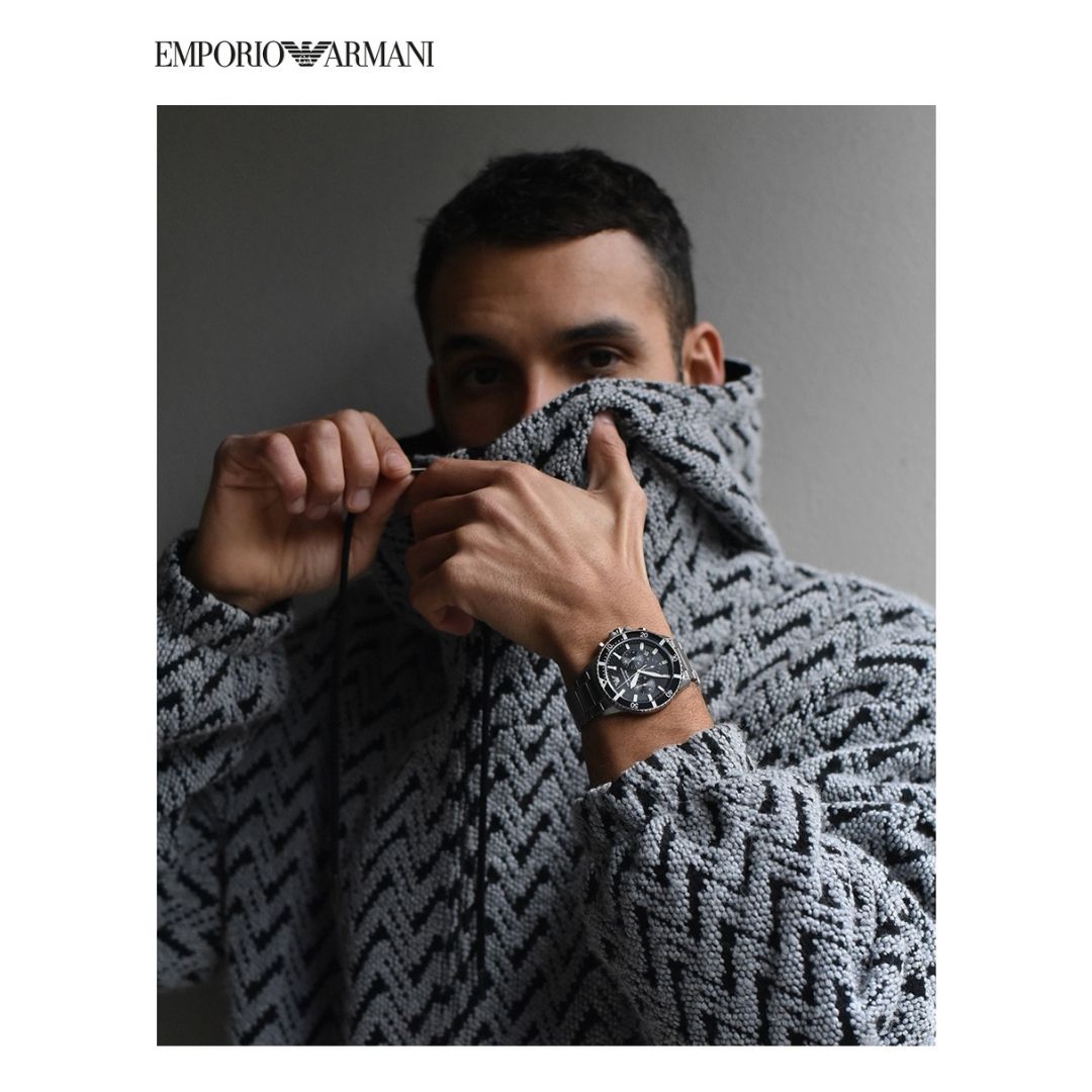 Buy Emporio Armani Men's Quartz Stainless Steel Black Dial 43mm Watch AR11360 in Pakistan