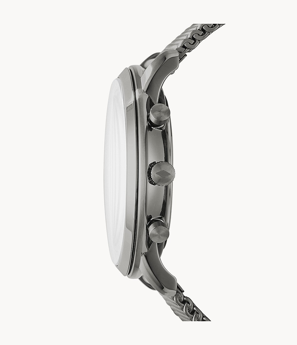 Buy Fossil Men's Chronograph Quartz Grey Stainless Steel Blue & Black Dial 44mm Watch FS5383 in Pakistan