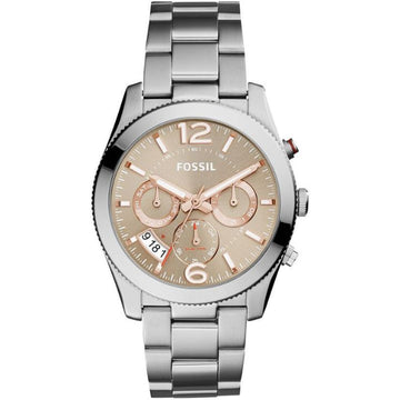 Buy Perfect Boyfriend Taupe Dial Silver Steel Strap Watch For Women in Pakistan