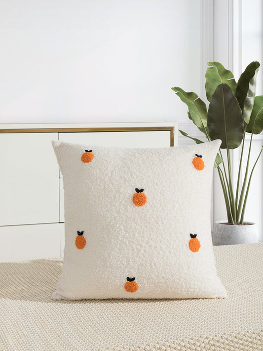 Buy SHEIN Fuzzy Fruit Embroidered Cushion Cover Without Filler, Plush Throw Pillow Cover, Pillow Insert Not Include, For Sofa, Living Room in Pakistan