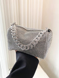 Buy SHEIN Mini Rhinestone Decor Chain Square Bag, Perfect Bride Purse For Wedding, Prom & Party Events in Pakistan