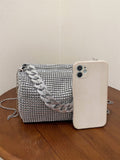 Buy SHEIN Mini Rhinestone Decor Chain Square Bag, Perfect Bride Purse For Wedding, Prom & Party Events in Pakistan