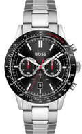 Buy Hugo Boss Mens Allure Chronograph Black Dial Silver Stainless Steel Strap Watch - 1513922 in Pakistan