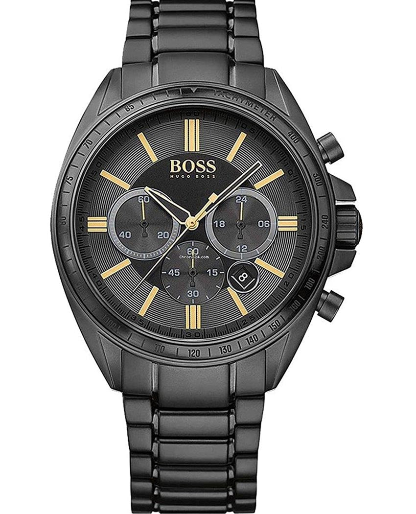 Buy Hugo Boss Mens Chronograph Quartz Stainless Steel Black Dial 45mm Watch - 1513277 in Pakistan