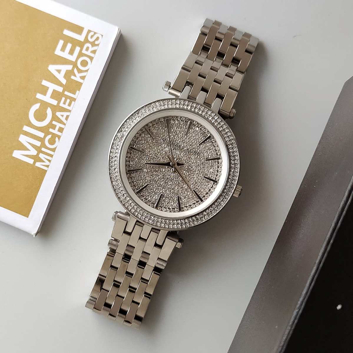 Buy Michael Kors Darci Crystal Pave Silver Dial Silver Stainless Steel Strap Ladies Watch - Mk3437 in Pakistan