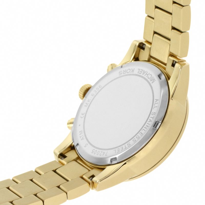 Buy Michael Kors Ritz Chronograph Gold Dial Gold Steel Strap Watch for Women - MK6356 in Pakistan