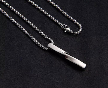 Buy Orb & Gravel Twisted Bar Chain - Silver in Pakistan