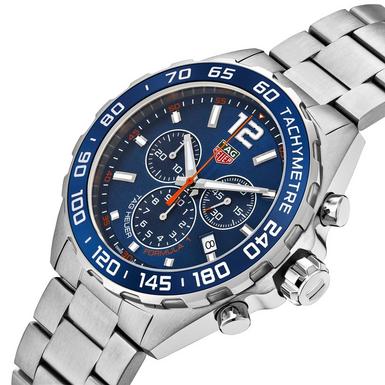 Buy Tag Heuer Formula 1 Chronograph Blue Dial Silver Steel Strap Watch for Men - CAZ1014.BA0842 in Pakistan