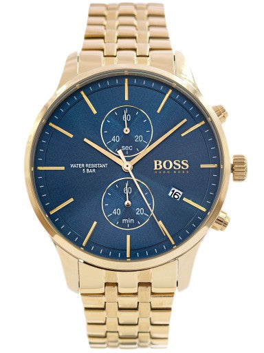 Buy Hugo Boss Mens Chronograph Stainless Steel Blue Dial 42mm Watch - 1513841 in Pakistan