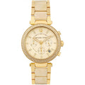 Buy Michael Kors Parker Chronograph Champagne Gold Dial Gold Steel Strap Ladies Watch - Mk5632 in Pakistan
