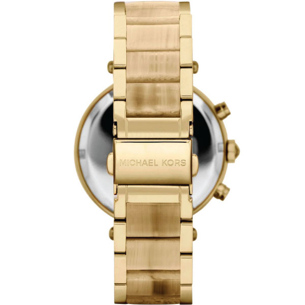Buy Michael Kors Parker Chronograph Champagne Gold Dial Gold Steel Strap Ladies Watch - Mk5632 in Pakistan