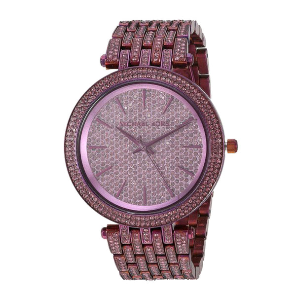 Buy Michael Kors Darci Crystal Set/steel Purple Dial Purple Stainless Steel Strap Watch for Women - Mk3782 in Pakistan