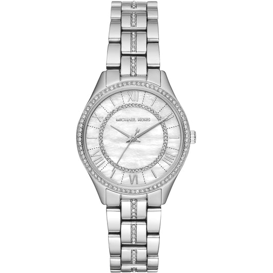 Buy Michael Kors Lauryn Crystal Mother Of Pearl Dial Silver Steel Strap Ladies Watch - Mk3900 in Pakistan