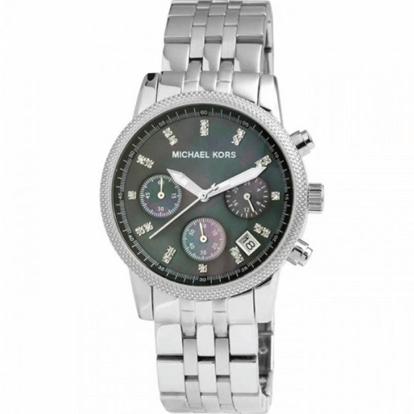 Buy Michael Kors Jet Set Blue Mother of Pearl Dial Silver Steel Strap Watch for Women - MK5021 in Pakistan