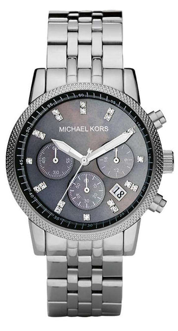 Buy Michael Kors Jet Set Blue Mother of Pearl Dial Silver Steel Strap Watch for Women - MK5021 in Pakistan