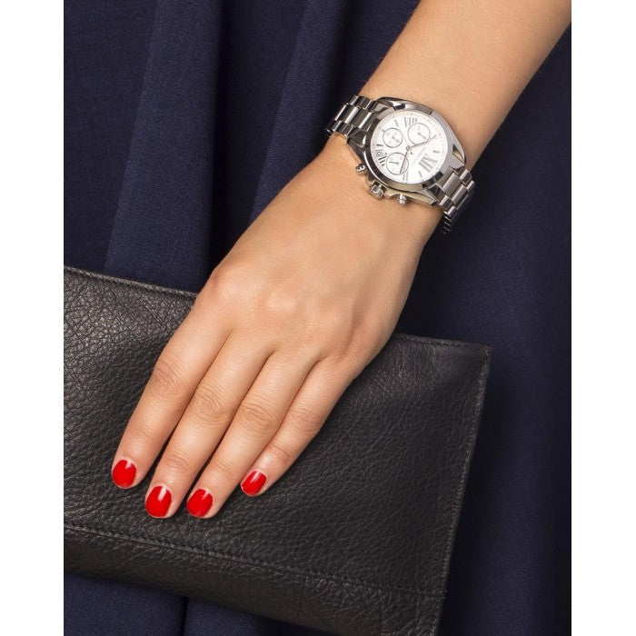 Buy Michael Kors Womens Chronograph Quartz Stainless Steel Silver Dial 34mm Watch - Mk6174 in Pakistan
