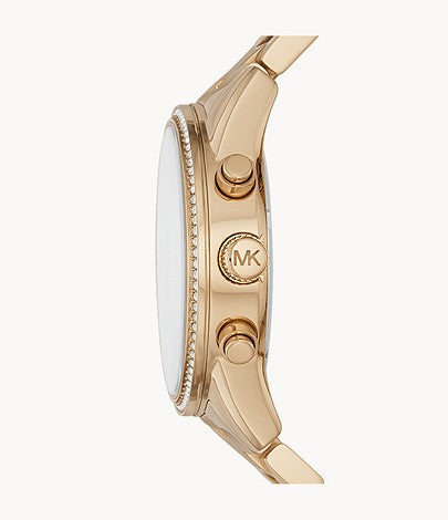 Buy Michael Kors Ritz Chronograph Gold Dial Gold Steel Strap Watch for Women - MK6356 in Pakistan