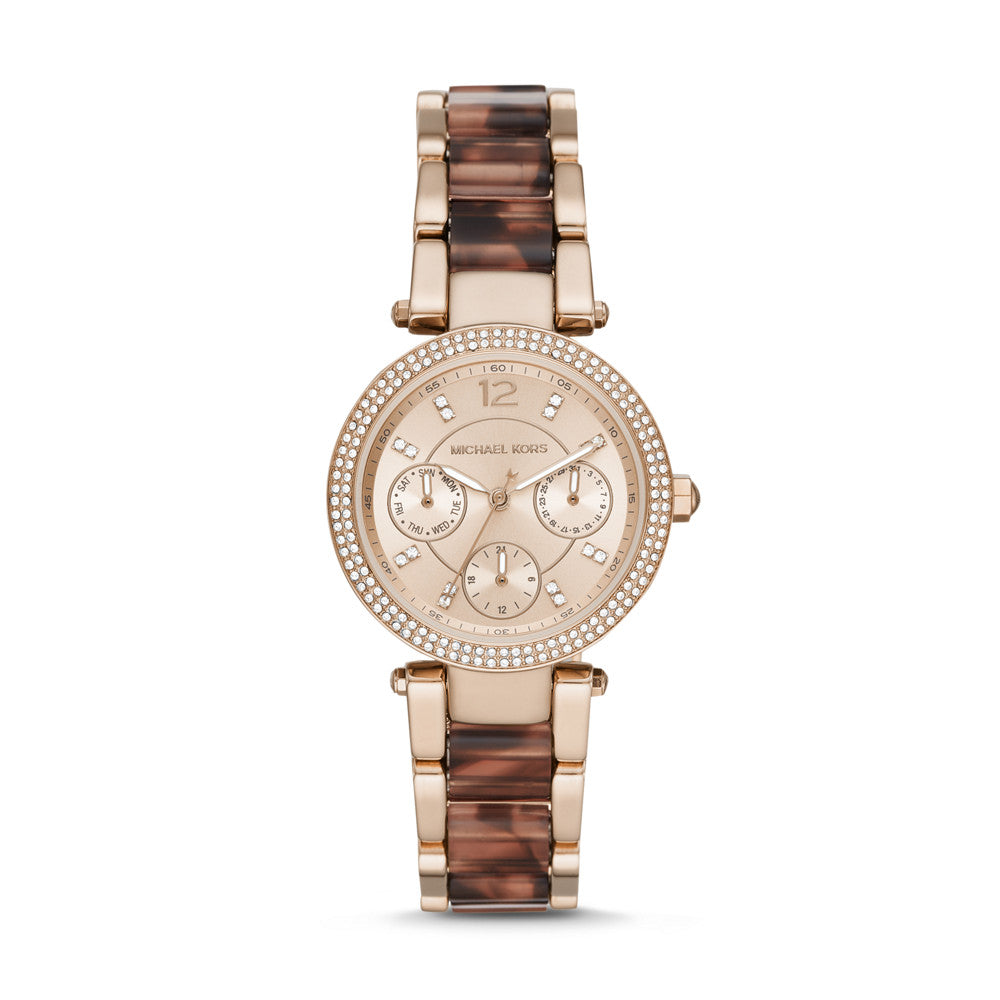 Buy Michael Kors Women's Parker Chronograph Rose Gold-tone Stainless Steel Watch - Mk6834 in Pakistan
