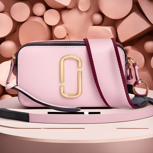 Buy Marc Jacobs The Snap Shot Bag Small - New Baby Pink / Red in Pakistan