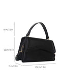 Buy SHEIN Mini Square Bag Solid Black Top Handle Flap Design in Pakistan
