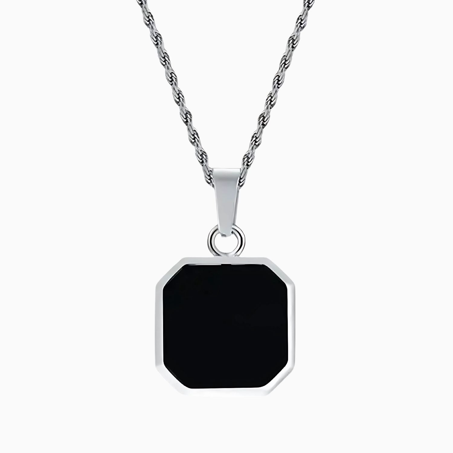 Buy Onyx Tone Pendant White Black Necklace in Pakistan