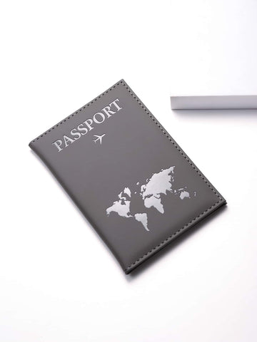 Buy SHEIN PU Travel Passport Cover Fashion Women Passport Holder Case for Men Travel Document vacation accessories for holiday season in Pakistan