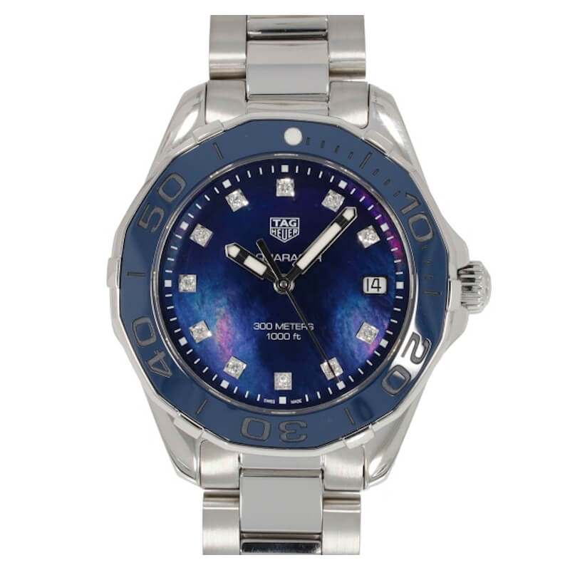Buy Tag Heuer Aquaracer Blue Dial Silver Steel Strap Watch for Women - WAY131L.BA0748 in Pakistan