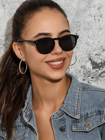 Buy SHEIN Rivet Decor Fashion Glasses in Pakistan