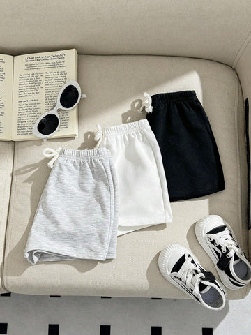 Buy SHEIN Baby Boy Decorative Woven Elastic Waist Sport Shorts 3pcs/Set in Pakistan